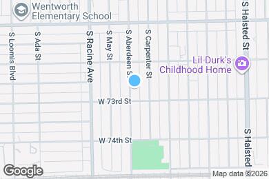 Map image of the property - 7243 S Aberdeen St