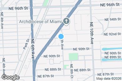 Map image of the property - 9160 NE 8th Ave