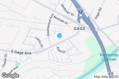 Map image of the property - 7139 E Gage Ave