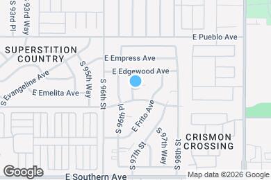 Map image of the property - 9649 E Ebola Ave