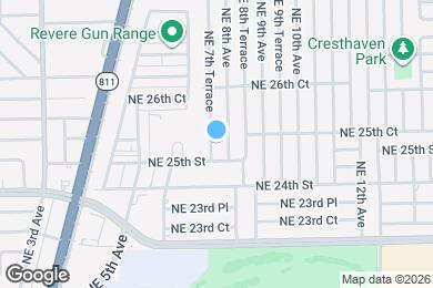 Map image of the property - 2520 NE 7th Terrace