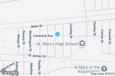 Map image of the property - 105 Laverack Ave
