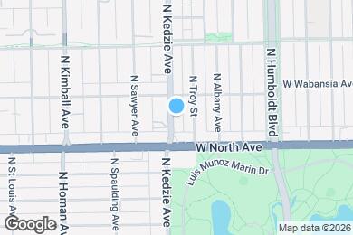 Map image of the property - 1635 N Kedzie Ave