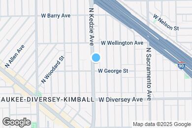 Map image of the property - 2913 N Kedzie Ave