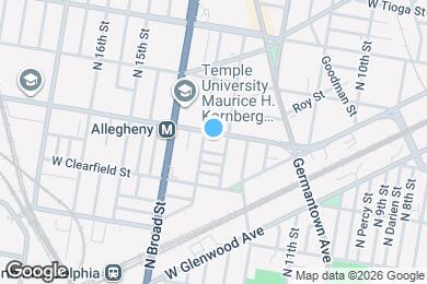 Map image of the property - 1312 W Allegheny Ave