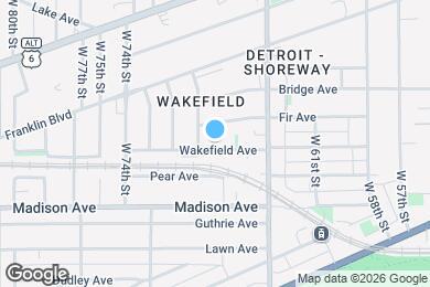 Map image of the property - 6800 Wakefield Ave