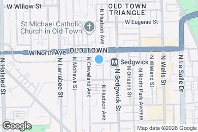 Map image of the property - 1528 N Hudson Ave