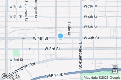 Map image of the property - 1341 W 4th St
