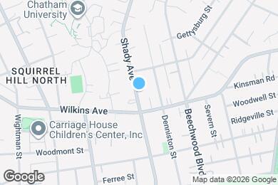 Map image of the property - 1331 Shady Ave