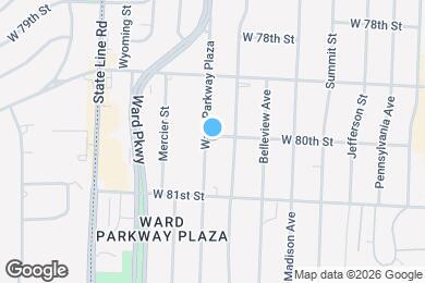 Map image of the property - 8001 Ward Parkway Plz