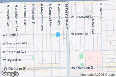 Map image of the property - 1346 N Artesian Ave