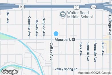 Map image of the property - 11645 Moorpark St