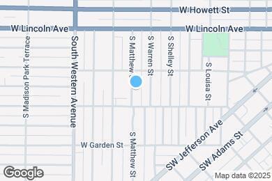 Map image of the property - 920 S Matthew St