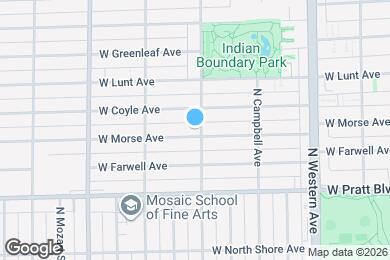 Map image of the property - 2600 W Morse Ave