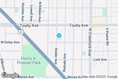 Map image of the property - 7109 N Keeler Ave