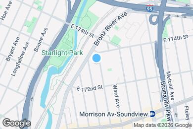 Map image of the property - 1343 Boynton Ave