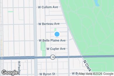 Map image of the property - 1436 W Belle Plaine Ave