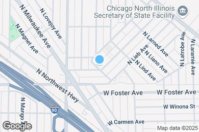Map image of the property - 5204 N Ludlam Ave