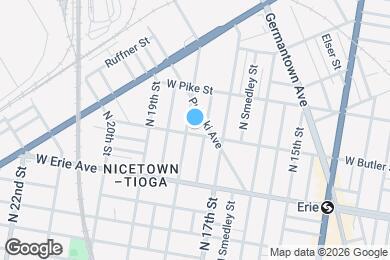 Map image of the property - 1727 W Butler St