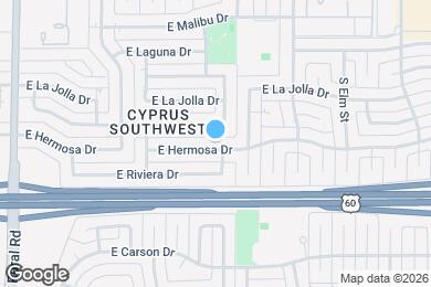 Map image of the property - 1262 E Hermosa Dr