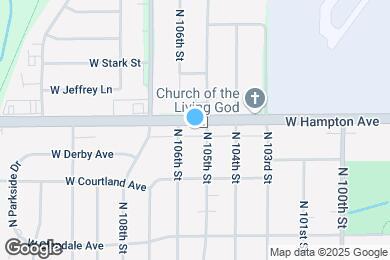 Map image of the property - 10513 W Hampton Ave