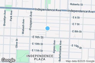Map image of the property - 2805 E 8th St