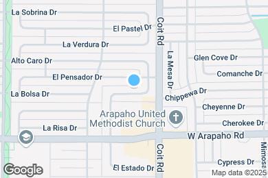 Map image of the property - 15835 El Estado Dr