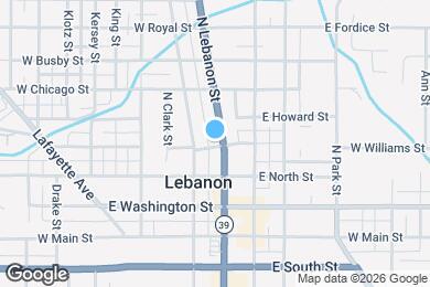 Map image of the property - 404 N Lebanon St