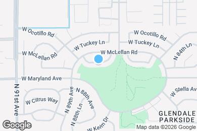 Map image of the property - 8735 W Sierra Vista Dr