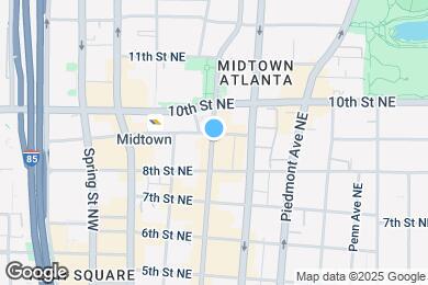 Map image of the property - 943 Peachtree St NE