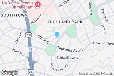 Map image of the property - 2620 Highland Ave