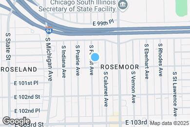 Map image of the property - 10053 S Forest Ave
