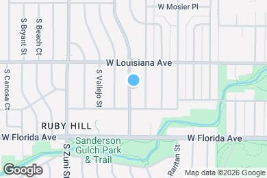 Map image of the property - 1360 S Tejon St