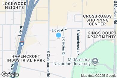 Map image of the property - 1616 E Cedar Pl