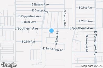 Map image of the property - 927 E Yuma Ave