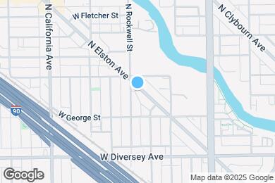 Map image of the property - 2960 N Elston Ave
