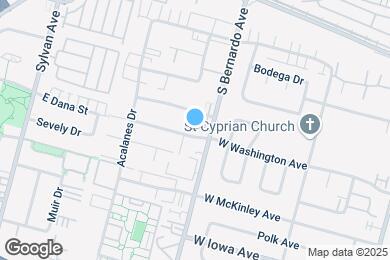 Map image of the property - 1213 W Washington Ave