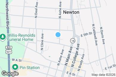 Map image of the property - 412 N Ashe Ave