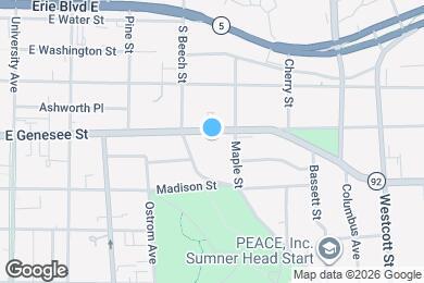 Map image of the property - 1526 E Genesee St