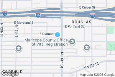Map image of the property - 1534 E Roosevelt St