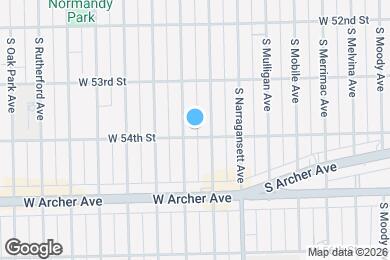 Map image of the property - 5353 S Natchez Ave
