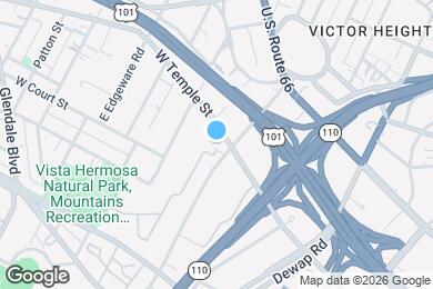 Map image of the property - 1100 W Temple St