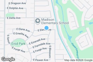 Map image of the property - 5539 E Elena Ave