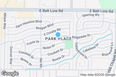Map image of the property - 2222 Ridgedale Dr