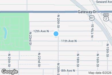 Map image of the property - 1105 N 20th St