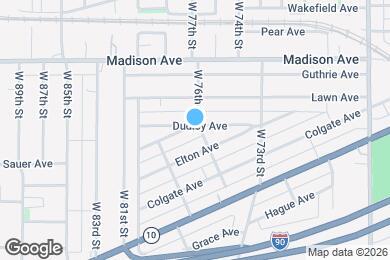 Map image of the property - 7605 Dudley Ave