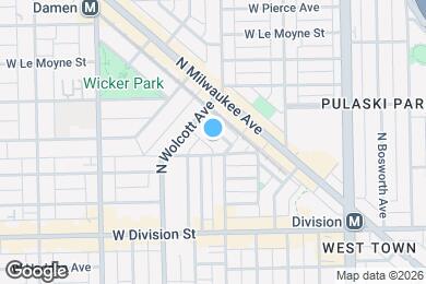 Map image of the property - 1314 N Wicker Park Ave