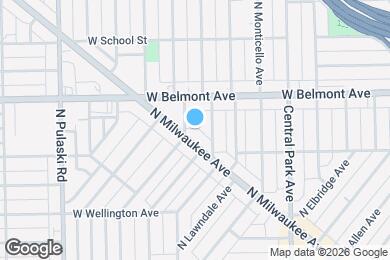 Map image of the property - 3129 N Hamlin Ave