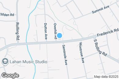 Map image of the property - 1702 Frederick Rd