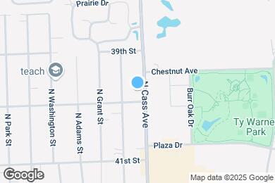 Map image of the property - 3924 N Cass Ave